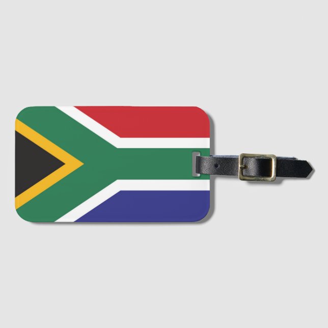 Étiquette À Bagage Drapeau de l'Afrique du Sud (Devant Horizontal)