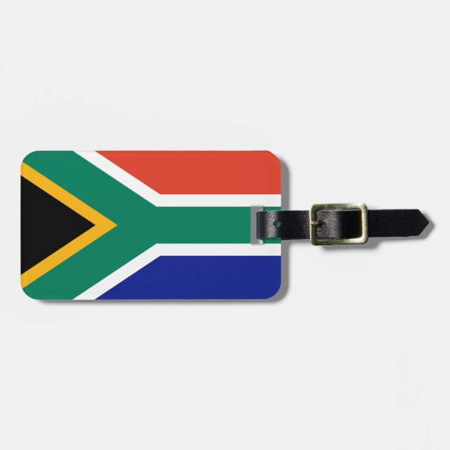 Étiquette À Bagage Drapeau de l'Afrique du Sud Easy ID Personal (Devant horizontal)