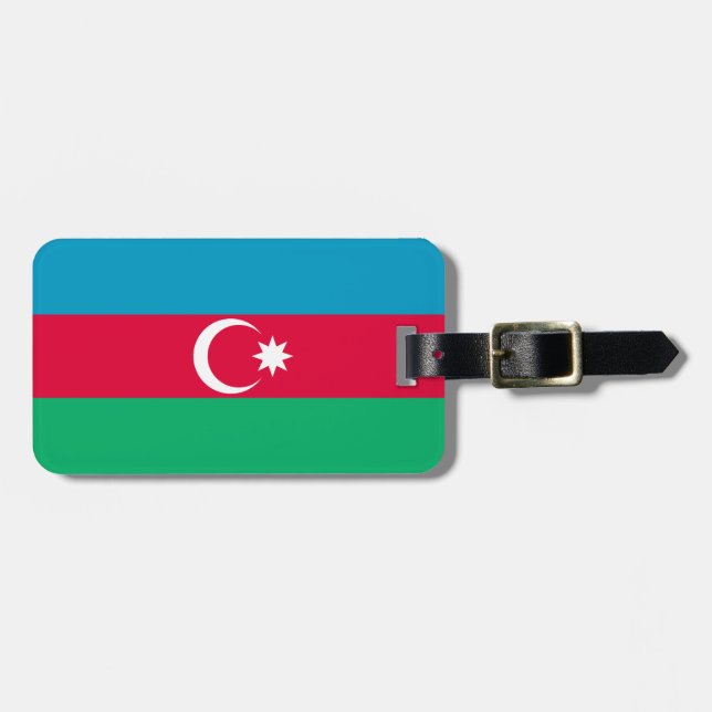 Étiquette À Bagage Drapeau de l'Azerbaïdjan patriotique (Devant horizontal)