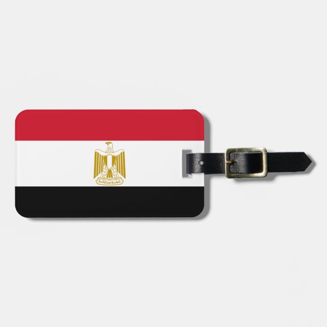 Étiquette À Bagage Drapeau de l'Egypte (Devant horizontal)