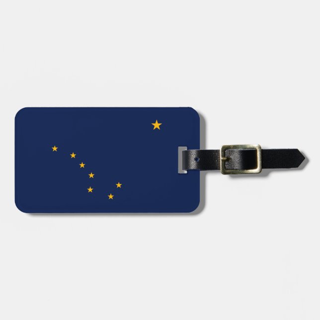 Étiquette À Bagage Drapeau de l'État de l'Alaska (Devant horizontal)