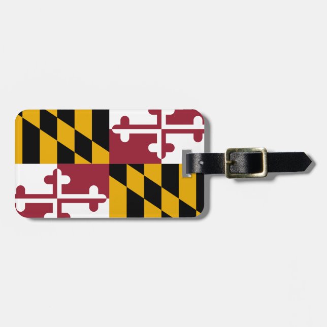 Étiquette À Bagage Drapeau de l'État du Maryland (Devant horizontal)