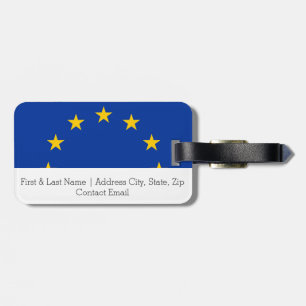 Étiquette À Bagage Drapeau de l'Europe, drapeau européen