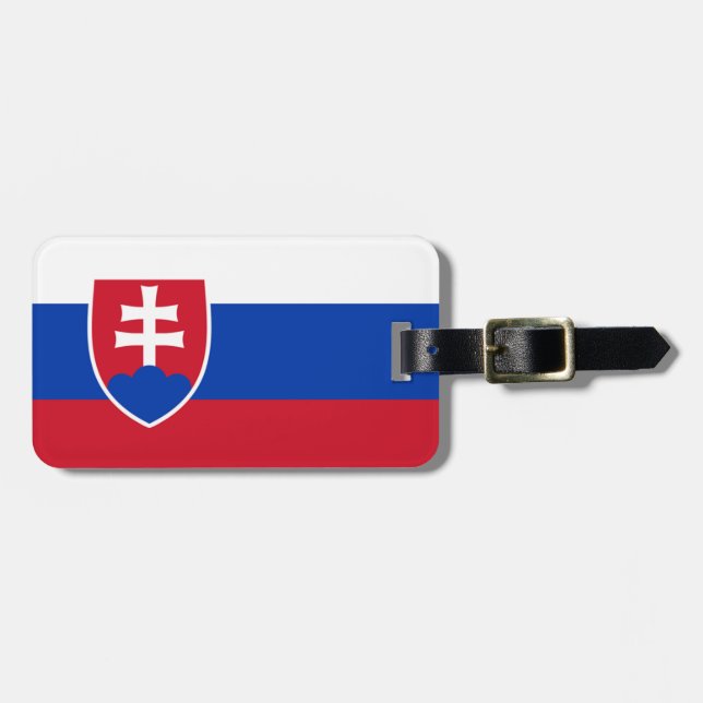 Étiquette À Bagage Drapeau de l'identification facile de la Slovaquie (Devant horizontal)