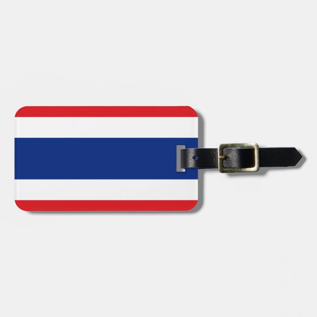Étiquette À Bagage Drapeau de l'identification facile de la Thaïlande (Devant horizontal)