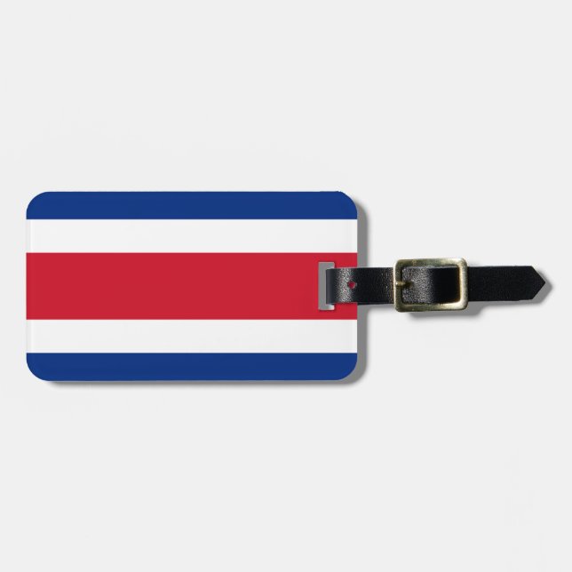 Étiquette À Bagage Drapeau de l'identification facile du Costa Rica (Devant horizontal)