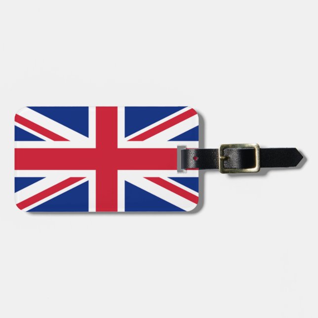 Étiquette À Bagage Drapeau de l'identification facile du Royaume-Uni (Devant horizontal)