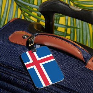 Étiquette À Bagage Drapeau de l'Islande