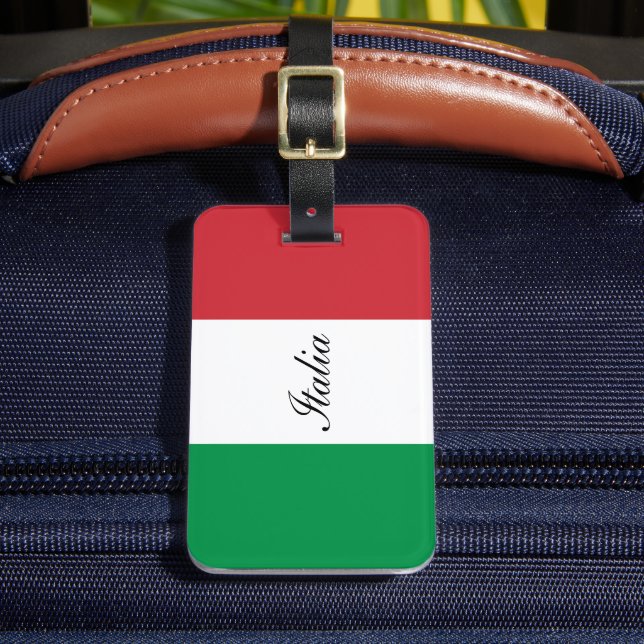 Étiquette À Bagage Drapeau de l'Italie Voyageur (Insitu Rectoal 2)