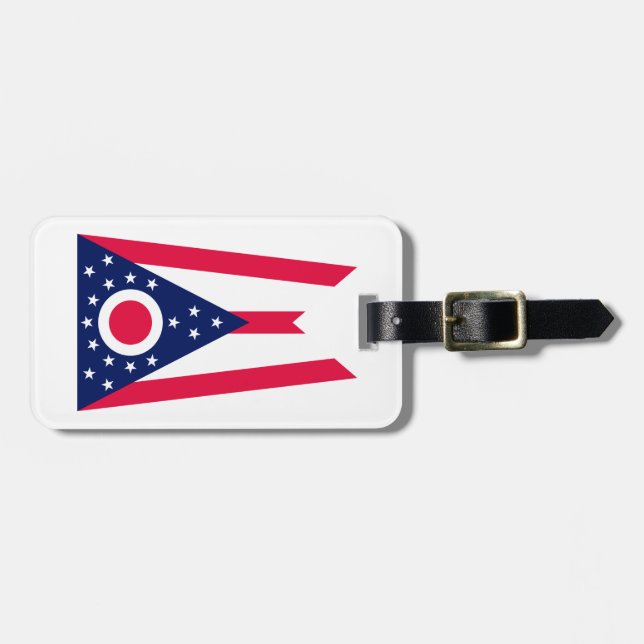 Étiquette À Bagage Drapeau de l'Ohio (Devant horizontal)