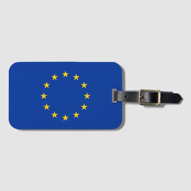 Étiquette À Bagage Drapeau de l'Union européenne Marque de bagage (Devant Horizontal)