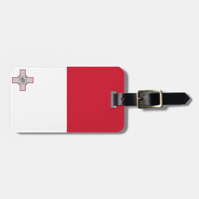 Étiquette À Bagage Drapeau de Malte (Devant horizontal)