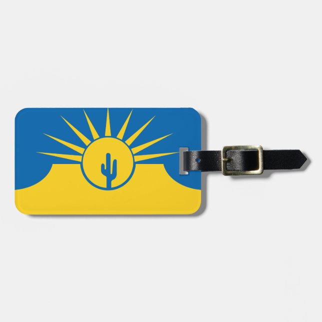 Étiquette À Bagage Drapeau de Mesa, Arizona Balise de bagage (Devant horizontal)