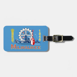 Étiquette À Bagage Drapeau de Milwaukee, Wisconsin Balise de bagages