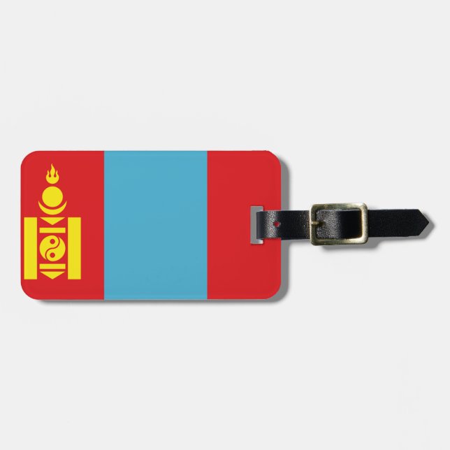 Étiquette À Bagage Drapeau de Mongolie Easy ID Personnel (Devant horizontal)