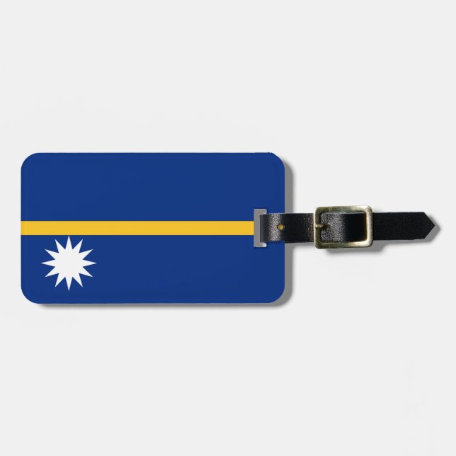 Étiquette À Bagage Drapeau de Nauru Easy ID personnel (Devant horizontal)