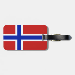 Étiquette À Bagage Drapeau de Norvège Scandinave