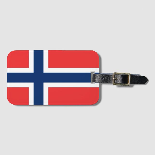Étiquette À Bagage Drapeau de Norway (Devant Horizontal)