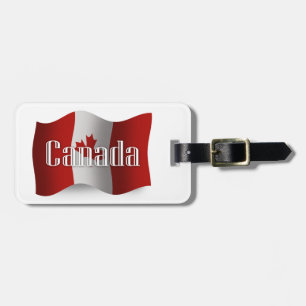 Étiquette À Bagage Drapeau de ondulation du Canada