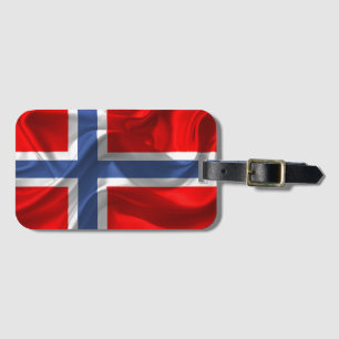 Étiquette À Bagage Drapeau de ondulation norvégien