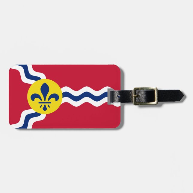 Étiquette À Bagage Drapeau de St Louis, Missouri (Devant horizontal)