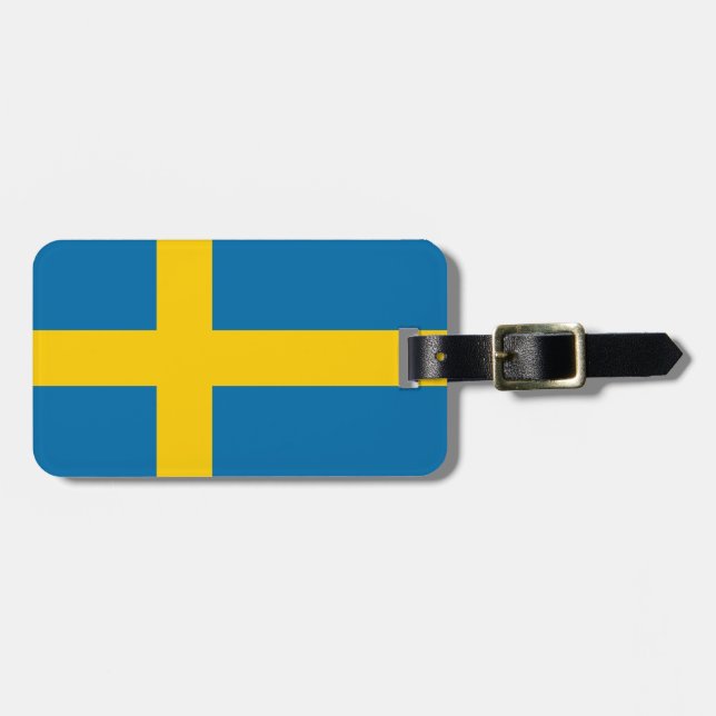 Étiquette À Bagage Drapeau de Suède (Devant horizontal)