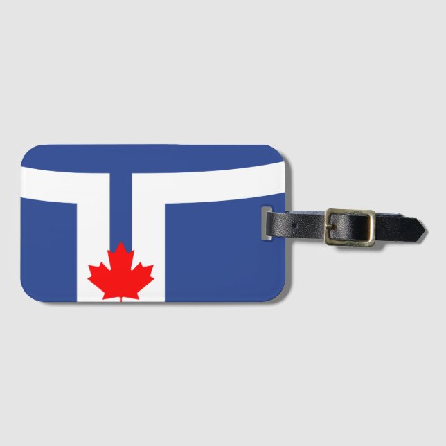 Étiquette À Bagage Drapeau de Toronto (Ontario) (Devant Horizontal)