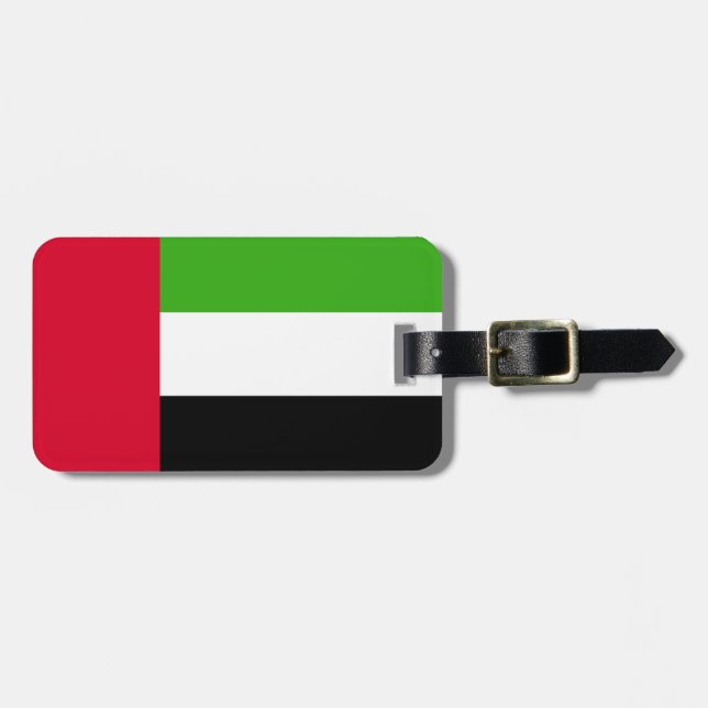 Étiquette À Bagage Drapeau des EAU Emirats Arabes Unis (Devant horizontal)