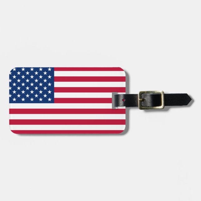 Étiquette À Bagage Drapeau des États-Unis d'Amérique (Devant horizontal)