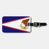 Drapeau des Samoa américaines Bagage Tag w bracele