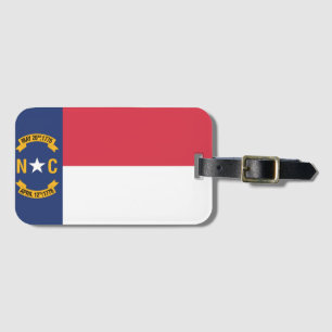 Étiquette À Bagage Drapeau d'État de Caroline du Nord, États-Unis