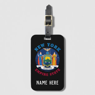 ÉTIQUETTE À BAGAGE DRAPEAU D'ÉTAT DE NEW YORK