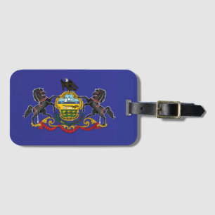 Étiquette À Bagage Drapeau d'État de Pennsylvanie, États-Unis
