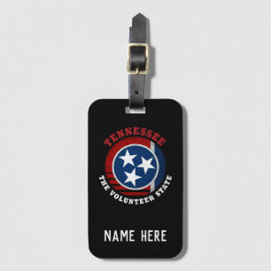 ÉTIQUETTE À BAGAGE DRAPEAU D'ÉTAT DE VOLONTAIRE TENNESSEE