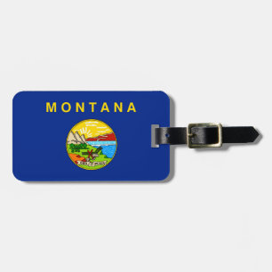 Étiquette À Bagage Drapeau d'État du Montana