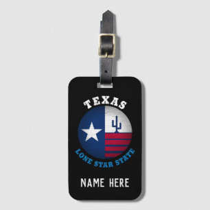 ÉTIQUETTE À BAGAGE DRAPEAU D'ÉTAT TEXAS LONE STAR
