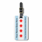 Drapeau d'étiquette de bagage de Chicago avec le