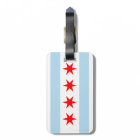 Drapeau d'étiquette de bagage de Chicago avec le