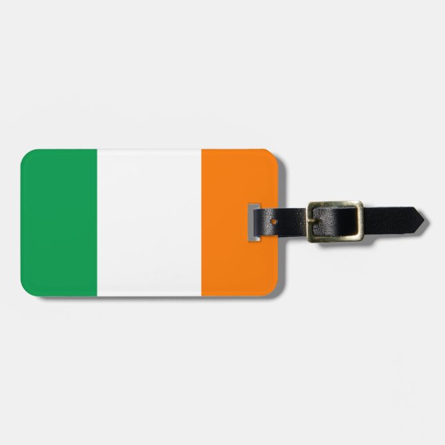 Étiquette À Bagage Drapeau d'étiquette de bagage de l'Irlande avec le (Devant horizontal)