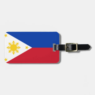 Étiquette À Bagage Drapeau d'étiquette de bagage de Philippines avec