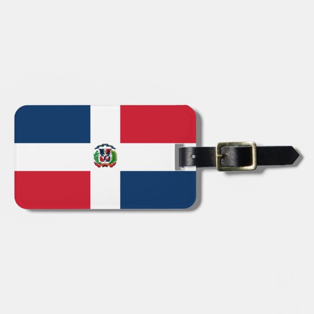 Étiquette À Bagage Drapeau dominicain (Devant horizontal)