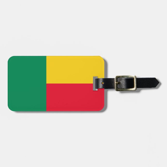 Étiquette À Bagage Drapeau du Bénin Easy ID personnel (Devant horizontal)