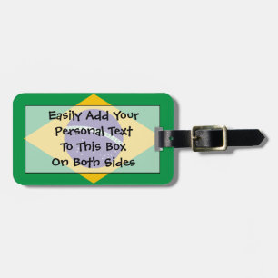 Étiquette À Bagage Drapeau du Brésil Easy ID personnel