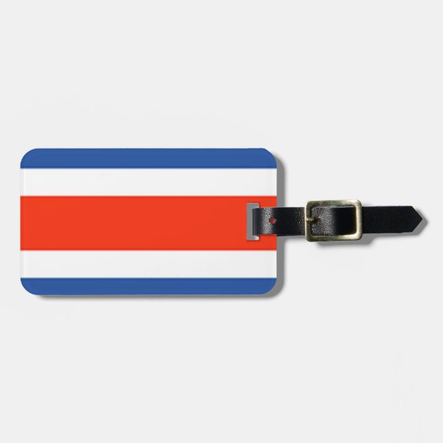Étiquette À Bagage Drapeau du Costa Rica (Devant horizontal)