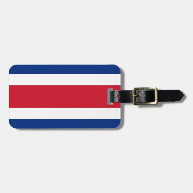 Étiquette À Bagage Drapeau du Costa Rica (Devant horizontal)