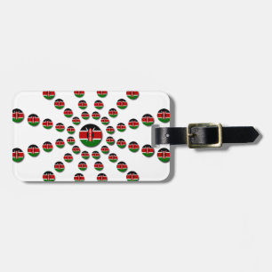 Étiquette À Bagage Drapeau du Kenya Motif radial : Art et Décor patri