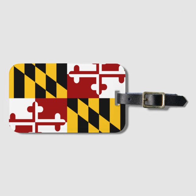 Étiquette À Bagage Drapeau du Maryland (Devant Horizontal)