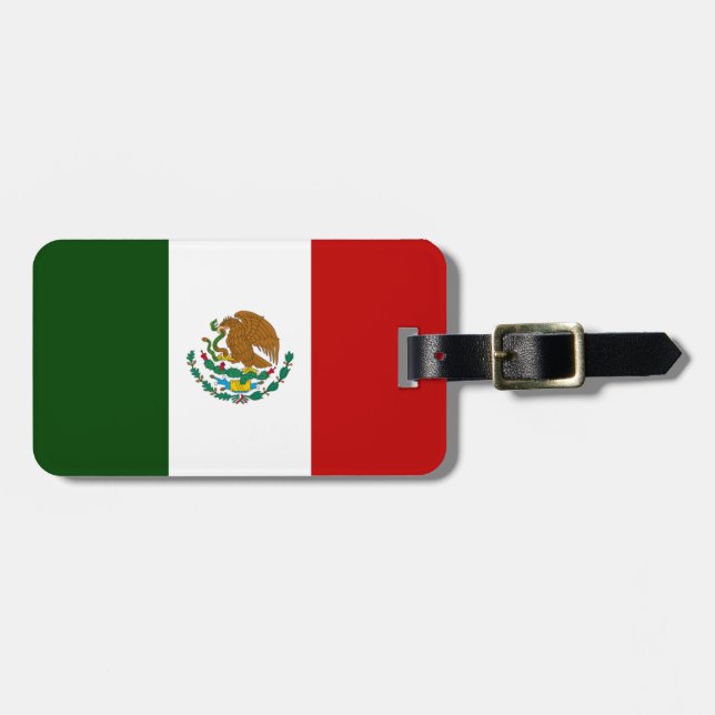Étiquette À Bagage Drapeau du Mexique (Devant horizontal)