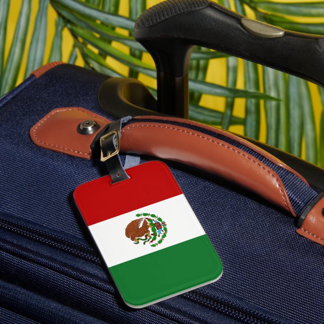 Étiquette À Bagage Drapeau du Mexique (Insitu Rectoal 1)