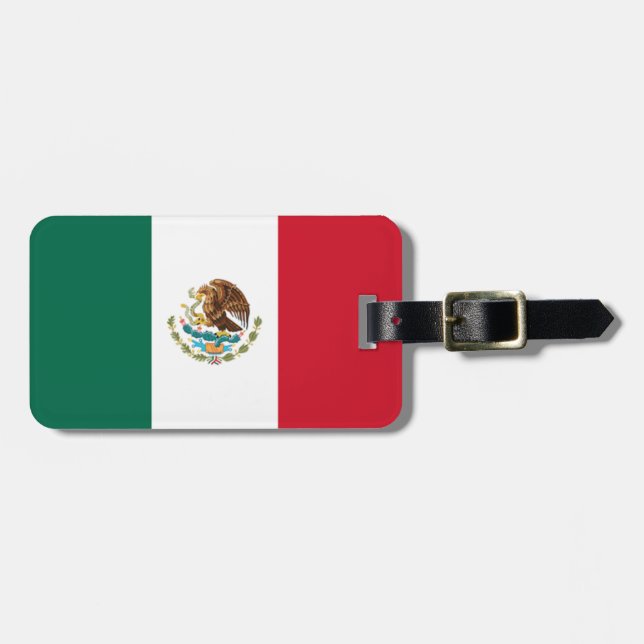 Étiquette À Bagage Drapeau du Mexique Easy ID Personal (Devant horizontal)